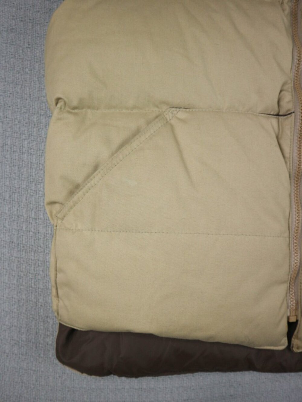 1980s Reversible Beige / Brown Hunting Vest Mens Medium - Picture 5 of 12